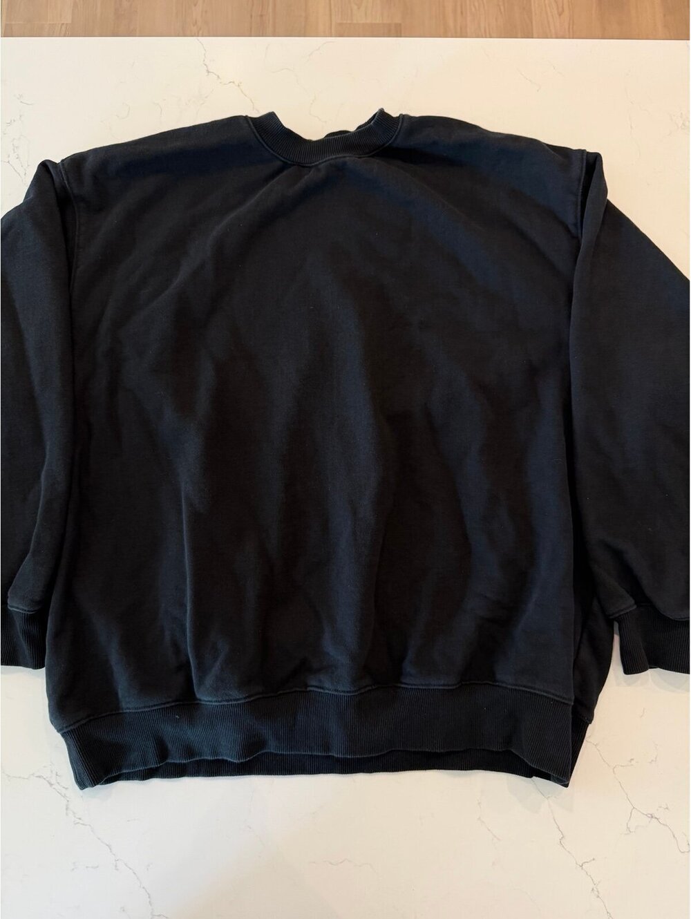 SKIMS Black Crewneck Sweatshirt Pullover Oversized Relaxed Fit Size XL